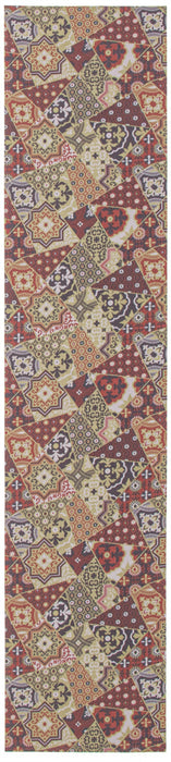 Bellezza Red / Green 2'2\" x 18'0\" Area Rug
