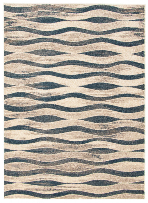 Arusha Ivory / Blue 6'7\" x 9'6\" Area Rug