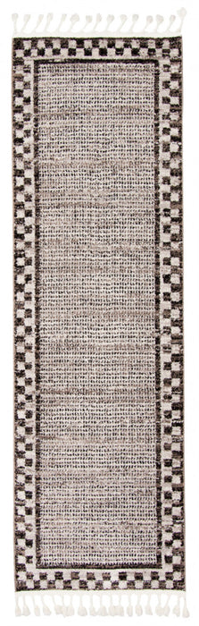 Vera Quattro Ivory/Grey Area Rug - 2'7\" x 8'4\"