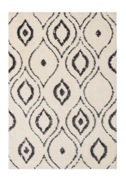 Gael Ivory Shag 3'11\" x 6'0\" Area Rug