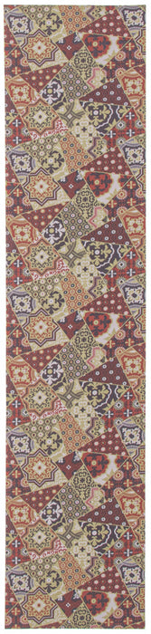 Bellezza Red / Green 2'2\" x 14'0\" Area Rug