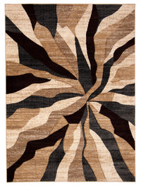Mayoree Brown, Beige & Black Area Rug - 6'7