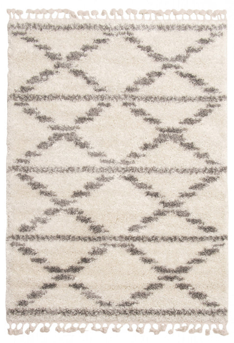 Helma Liv Cream Shag 3'11\" X 5'11\" Area Rug