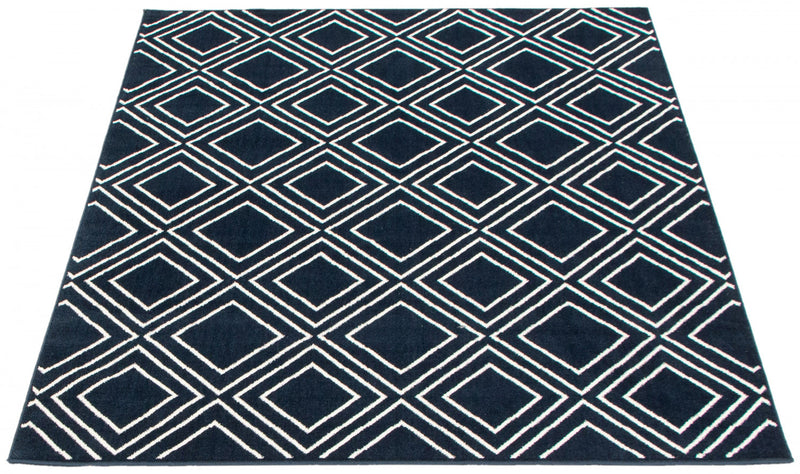 August Geod Navy-White 7'10\" x 10'2\" Area Rug
