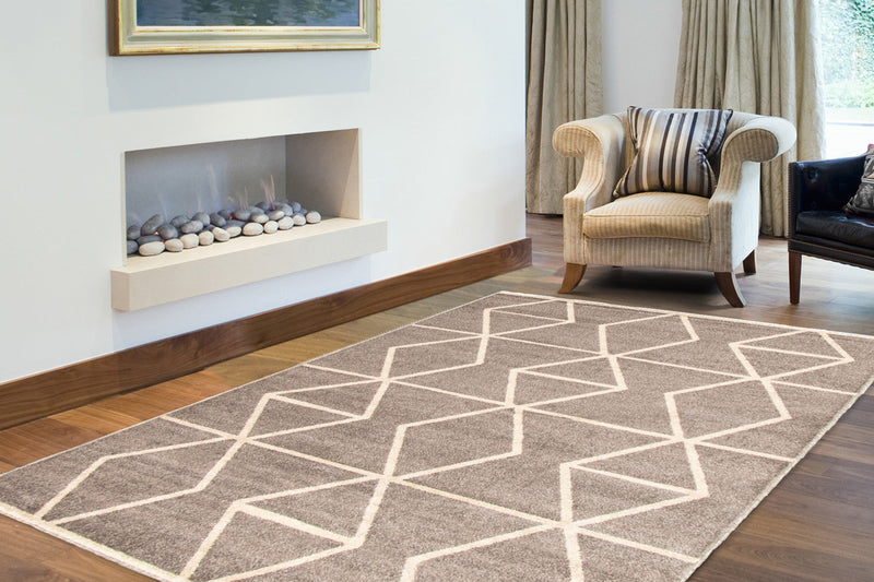 Anandi Grey-Ivory Area Rug - 7'10\" x 10'2\"