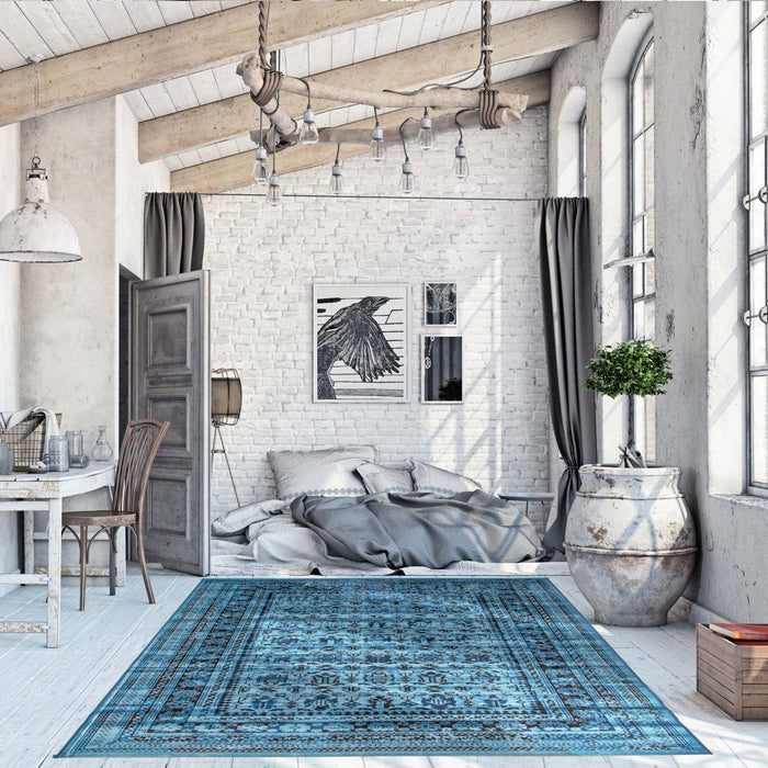 Awena Blue 5'3\" x 7'7\" Area Rug