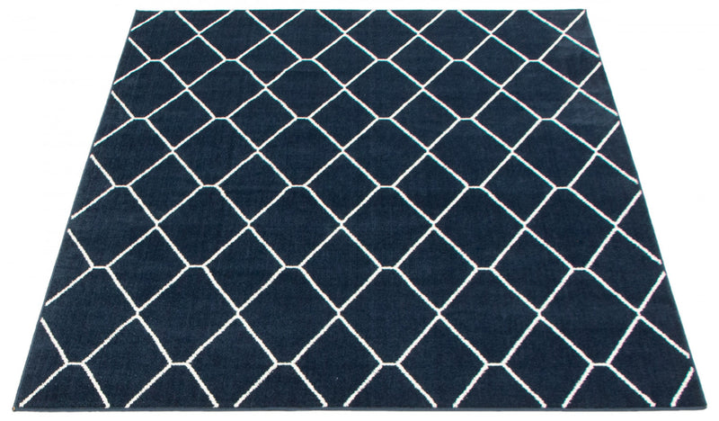 August Navy-White 7'10\" x 10'2\" Area Rug