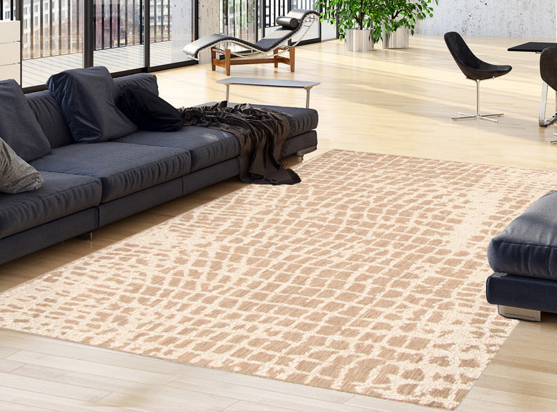 Sadie Safari Taupe-Champagne Area Rug - 7'10\" x 10'2\"