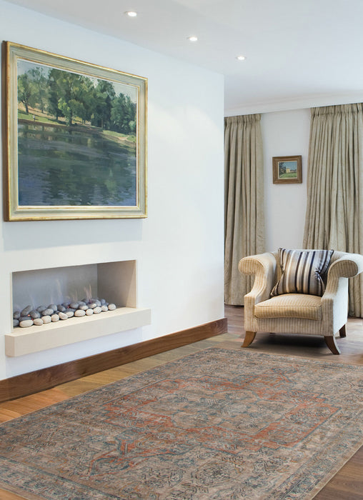 Baina Heriz Beige Area Rug - 5'3\" x 6'7\"