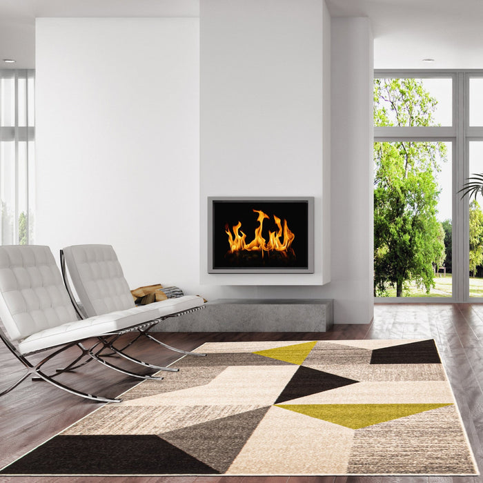 Hadley Grey / Green 3'11\" x 5'7\" Area Rug