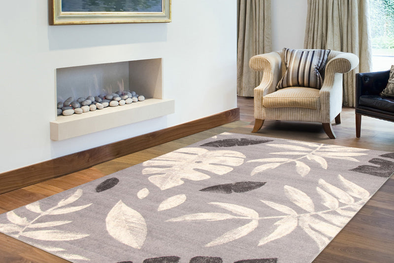 Palta Silver-Anthracite Area Rug - 3'11\" x 5'7\"