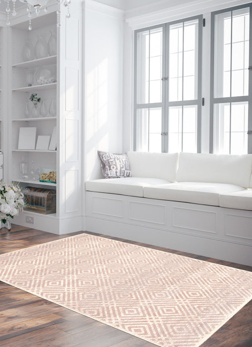Electra Silver-Rose Area Rug - 3'11\" x 5'7\"
