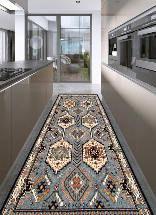 Quincy Aqua Area Rug - 2' 8\" x 10'