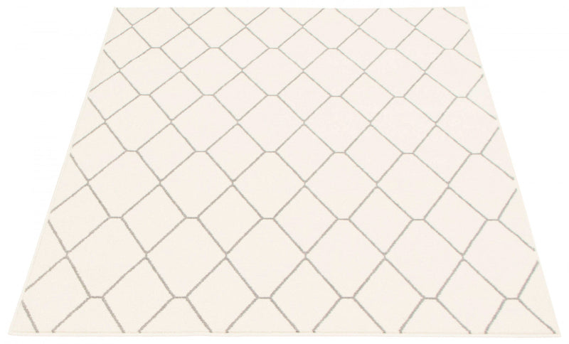 August White-Grey 6'7\" x 9'6\" Area Rug