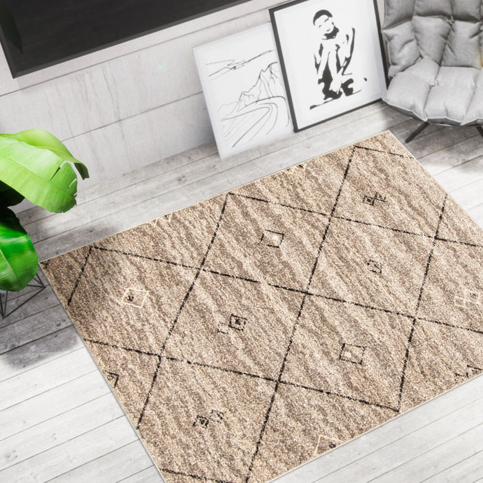 Grande Grey/Brown 6'7\" X 9'6\" Area Rug