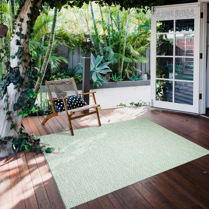 Neisha Diamond Mint Rug 6'7\" X 9'6\" Area Rug