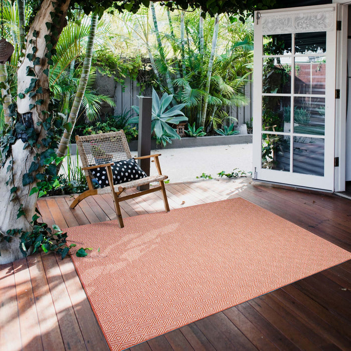 Neisha Diamond Coral Rug 6'7\" X 9'6\" Area Rug