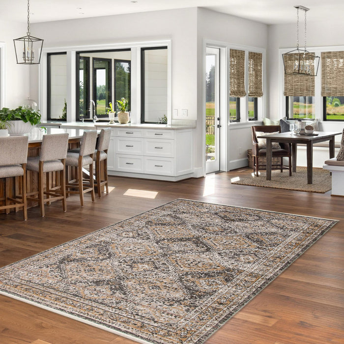 Leandra Taupe/grey Rug 5'3\" X 7'3\" Area Rug
