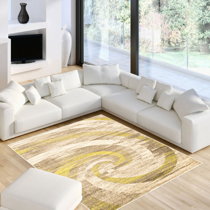 Korra Ivory / Green 7'10\" x 10'2\" Area Rug