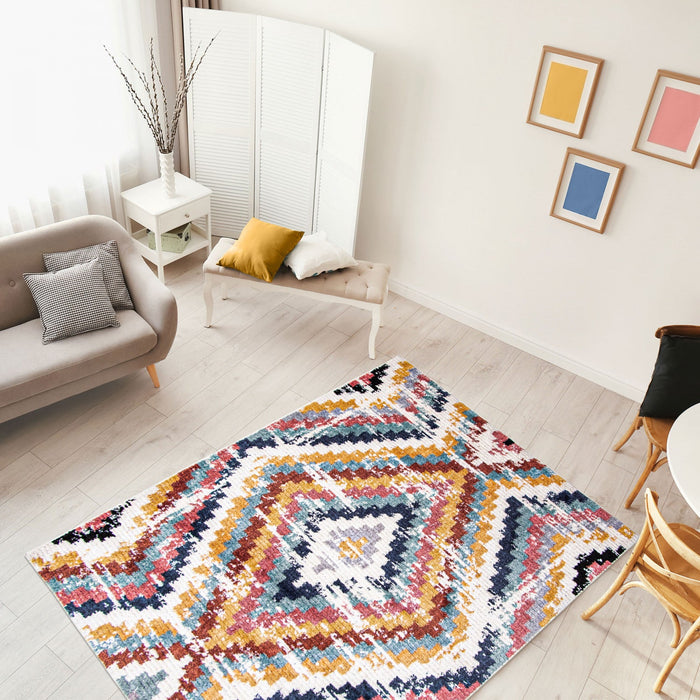 Paloma Casa White Area Rug - 6'7\" x 9'6\"