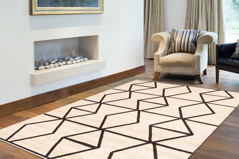 Anandi Ivory-Brown Area Rug - 3'11\" x 5'7\"