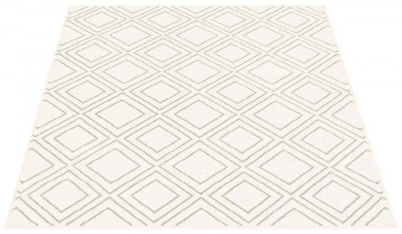 August Geod White-Grey 7'10\" x 10'2\" Area Rug