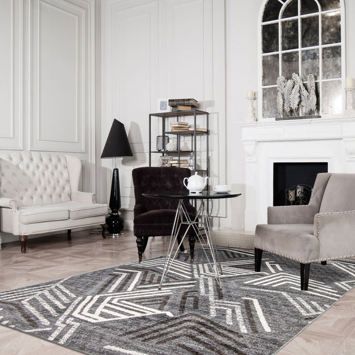 Seema Grey Area Rug - 5'3\" x 7'3\"