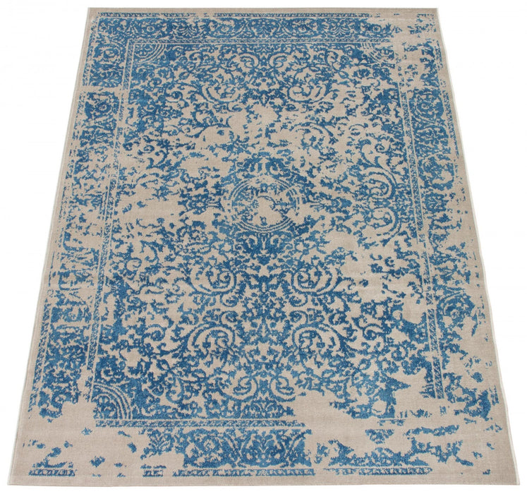 Corinne Blue 5'3\" x 7'7\" Area Rug