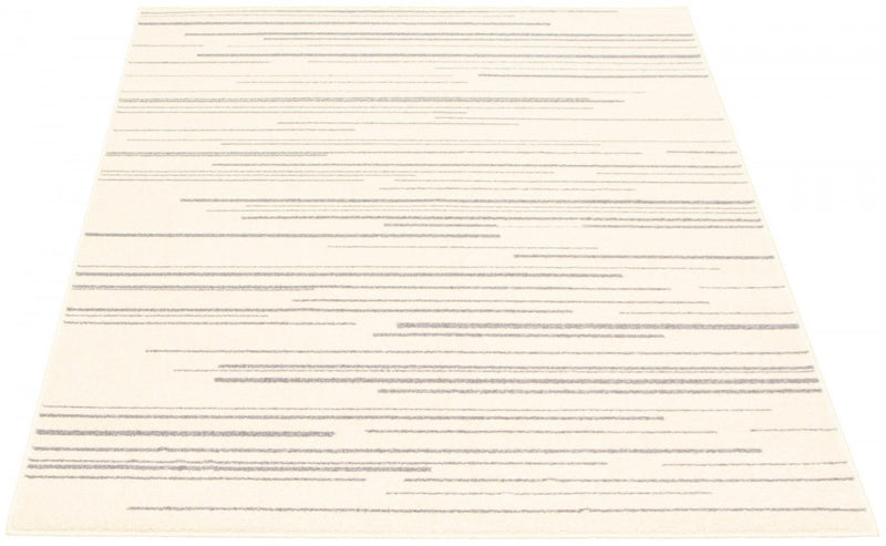 Faith Cream-Silver Area Rug - 5'3\" x 7'3\"