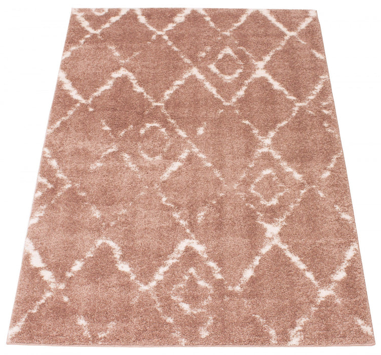 Serafina Pink Shag 7'10\" x 10'0\" Area Rug