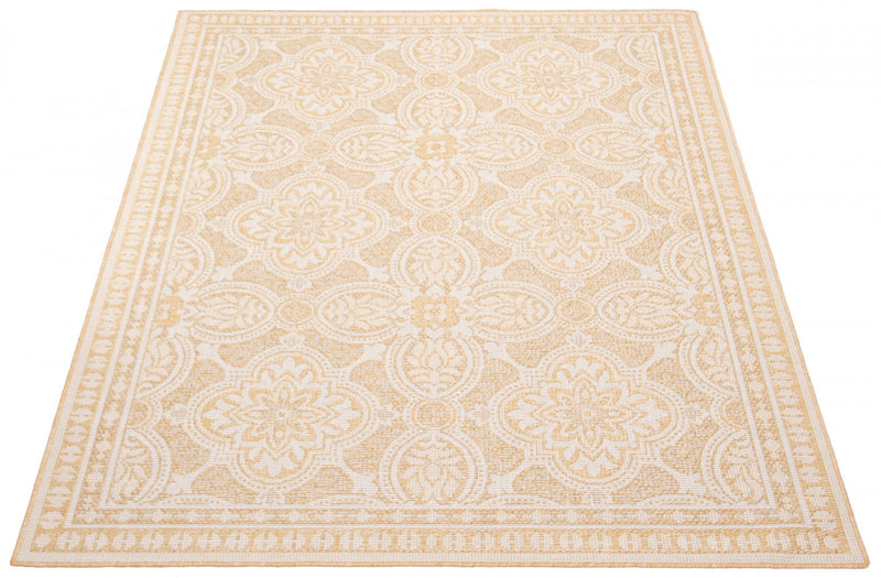 Neisha Traditional Gold Rug 6'7\" X 9'6\" Area Rug