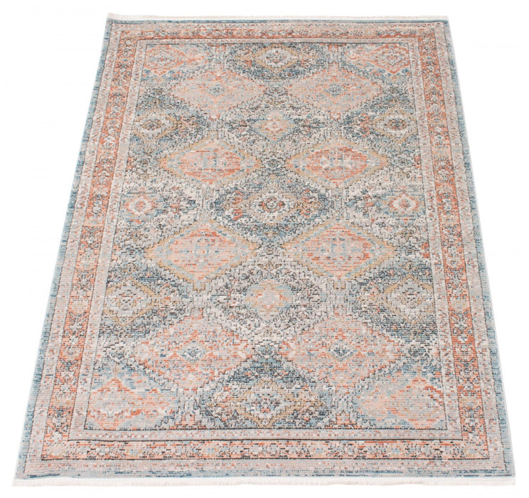 Leandra Copper/bluer Rug 5'3\" X 7'3\" Area Rug
