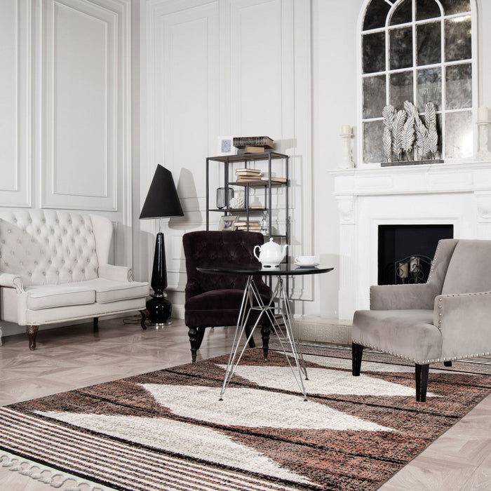 Vera Losange Ivory Area Rug - 7'10\" x 10'5\"