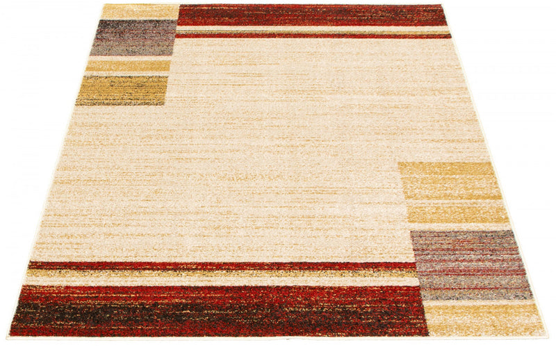 Aya Ivory-Red Area Rug - 7'10\" x 10'2\"
