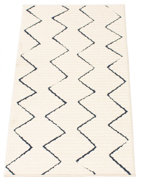 Kimi Blue-Ivory 2'8\" x 4'11\" Area Rug
