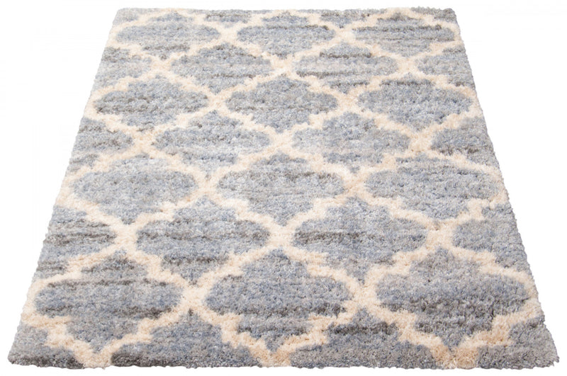 Dimity Grey/Light Blue Area Rug - 3'11\" x 5'7\"