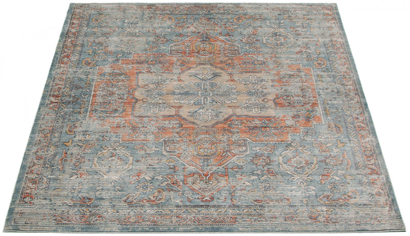Baina Heriz Blue Area Rug - 6'7\" x 9'10\"