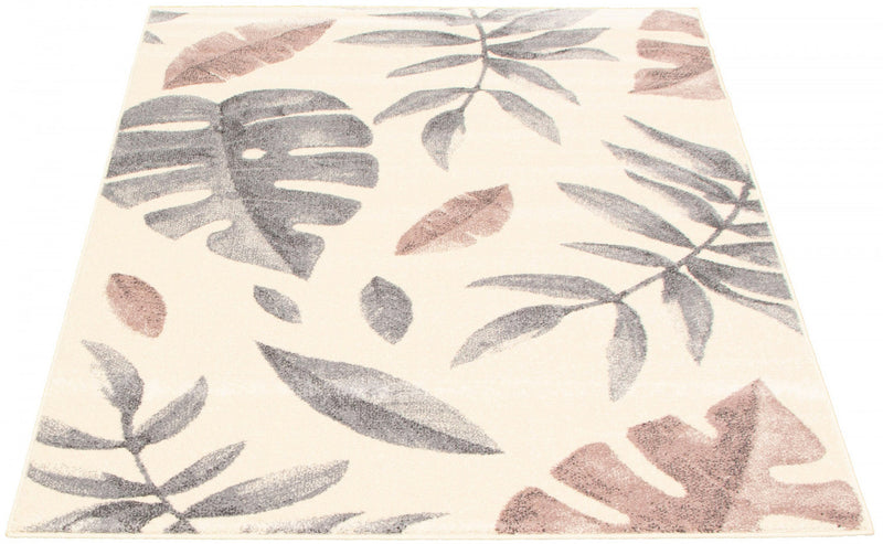 Palta Cream-Rose Area Rug - 3'11\" x 5'7\"