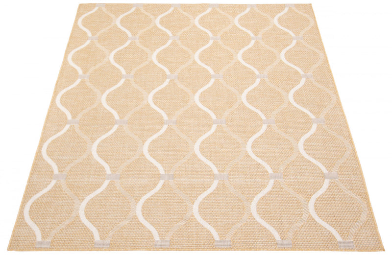 Neisha Abstract Gold Rug 6'7\" X 9'6\" Area Rug