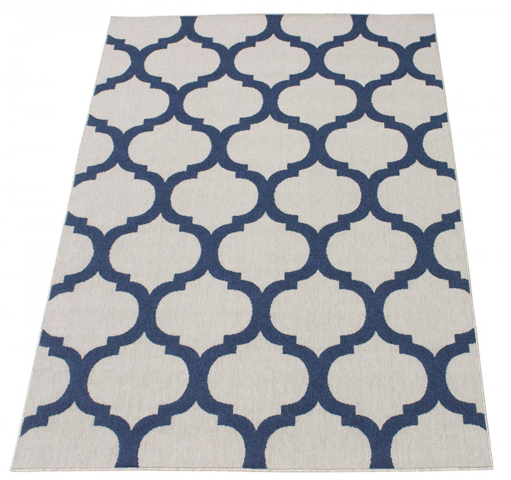 Sophie Grey-Navy Area Rug - 6'7\" x 9'6\"
