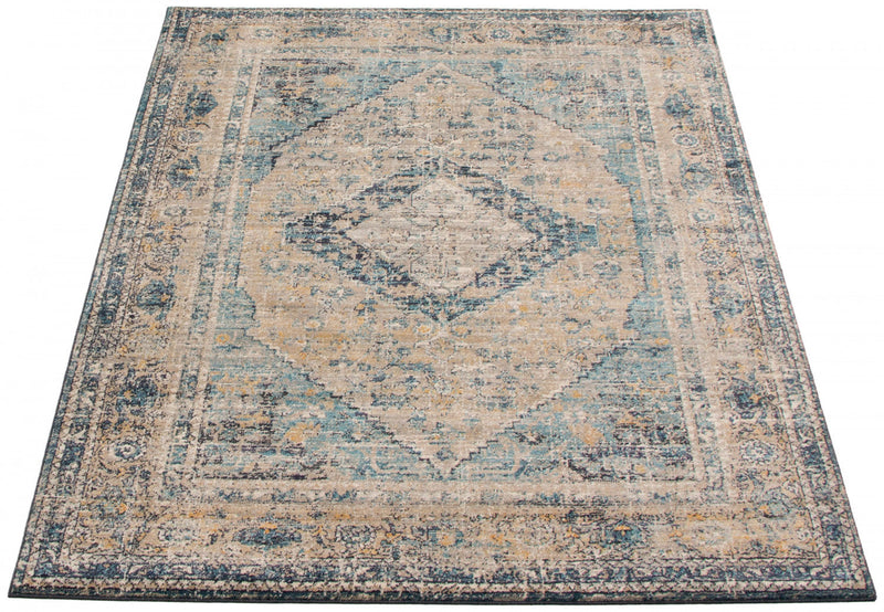 Bolivar Bijar Blue Area Rug - 5'0\" x 8'0\"