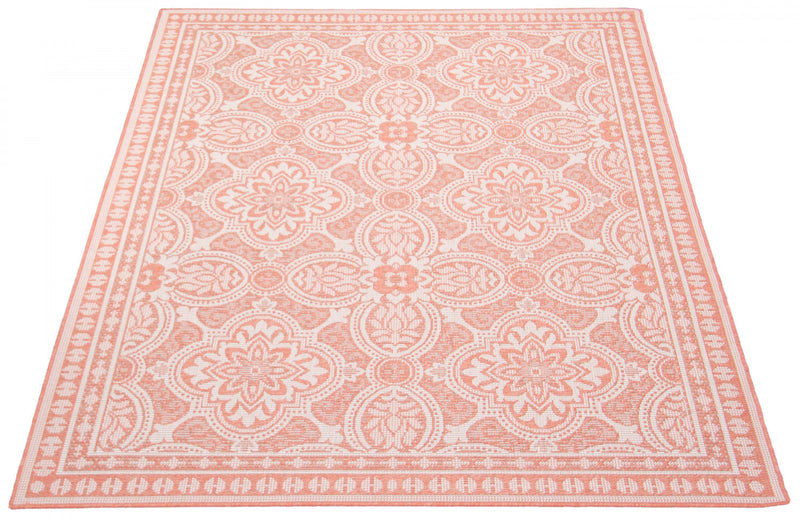 Neisha Traditional Coral Rug 6'7\" X 9'6\" Area Rug