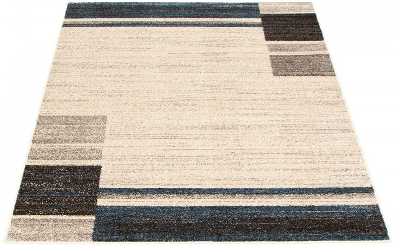 Aya Ivory-Blue Area Rug - 7'10\" x 10'2\"