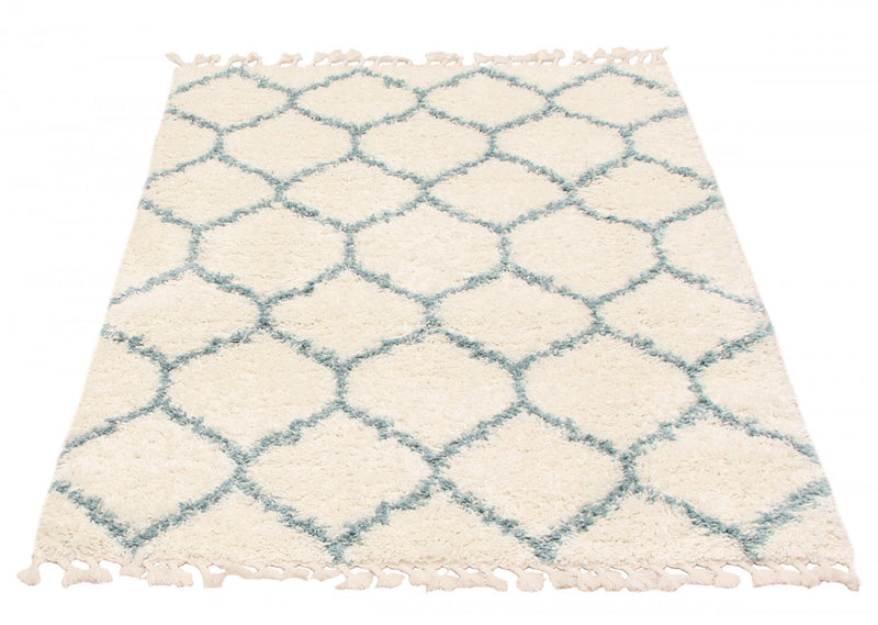 Helma Trellis Cream Shag 8'0\" X 10'0\" Area Rug