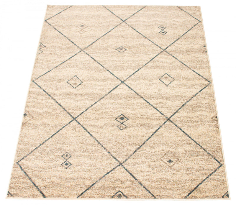 Grande Ivory/Blue 3'11\" X 5'7\" Area Rug