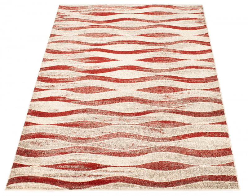 Arusha Ivory / Red 6'7\" x 9'6\" Area Rug