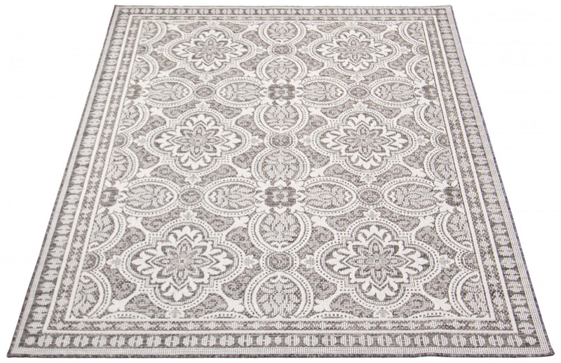 Neisha Traditional Grey Rug 6'7\" X 9'6\" Area Rug