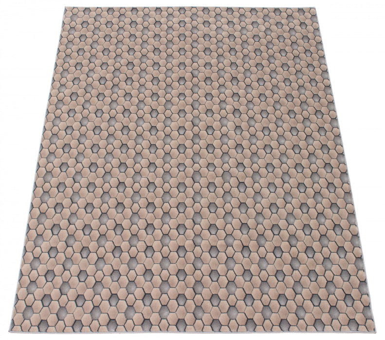 Ranger Taupe/grey Rug 5'3\" X 7'3\" Area Rug