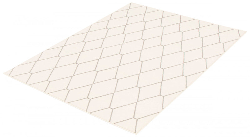 August White-Grey 6'7\" x 9'6\" Area Rug