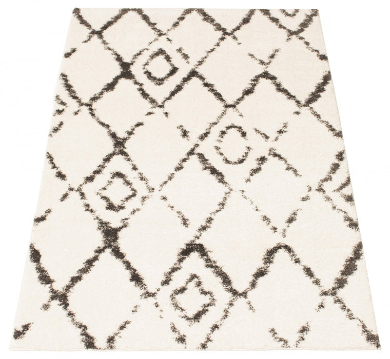 Serafina Ivory Shag 3'11\" x 6'0\" Area Rug